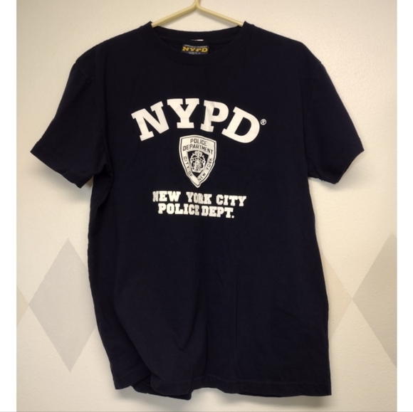 NYPD licensed navy blue short sleeve t-shirt size M - Picture 1 of 10